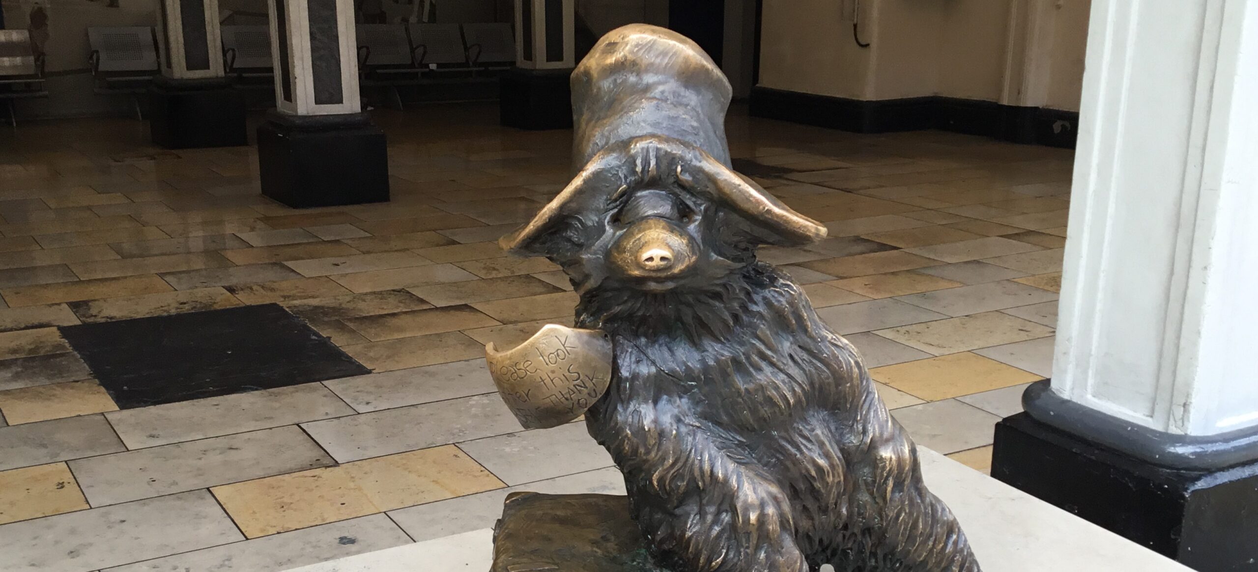 Paddington Bear statue.