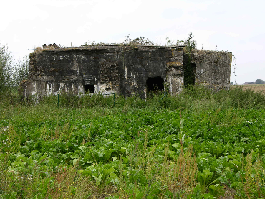 View of an abandoned bunker in Belgium.