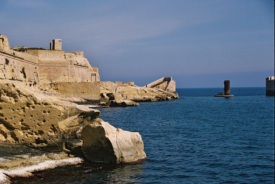 Entrance to the Grand Harbour from Valletta, Malta