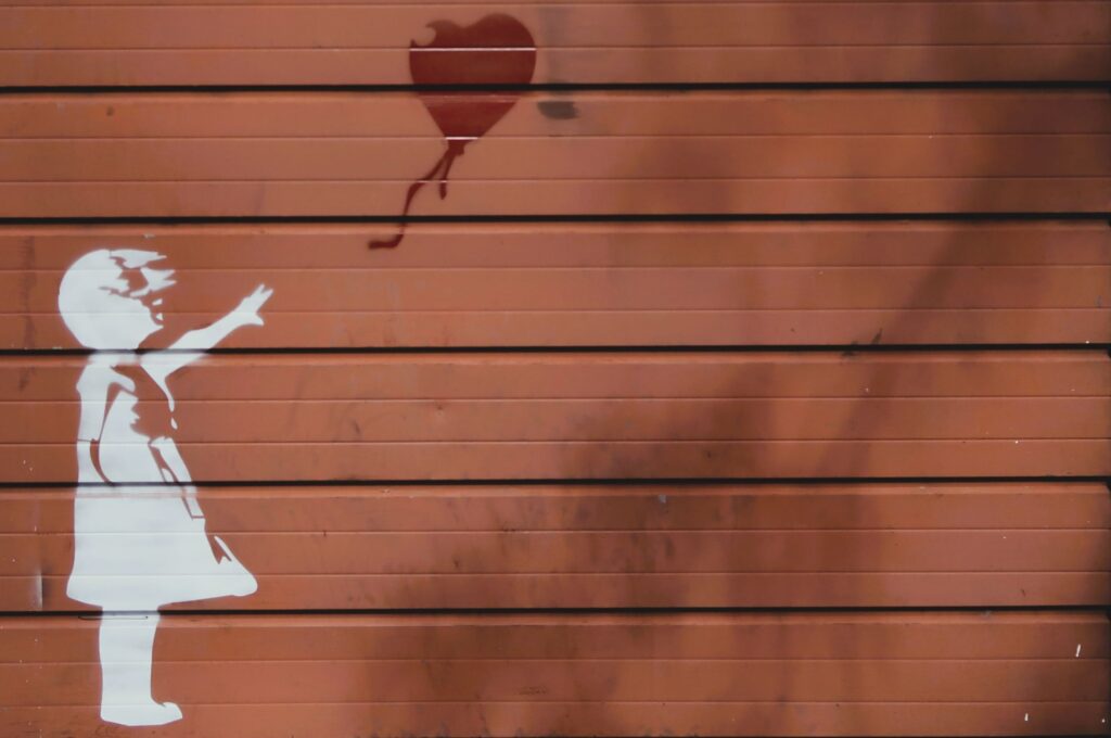 Girl with balloon.