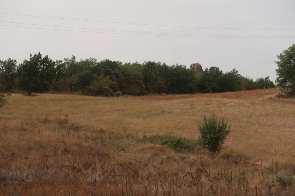 At the site of battle. The Roche Noire Salient, Greece.