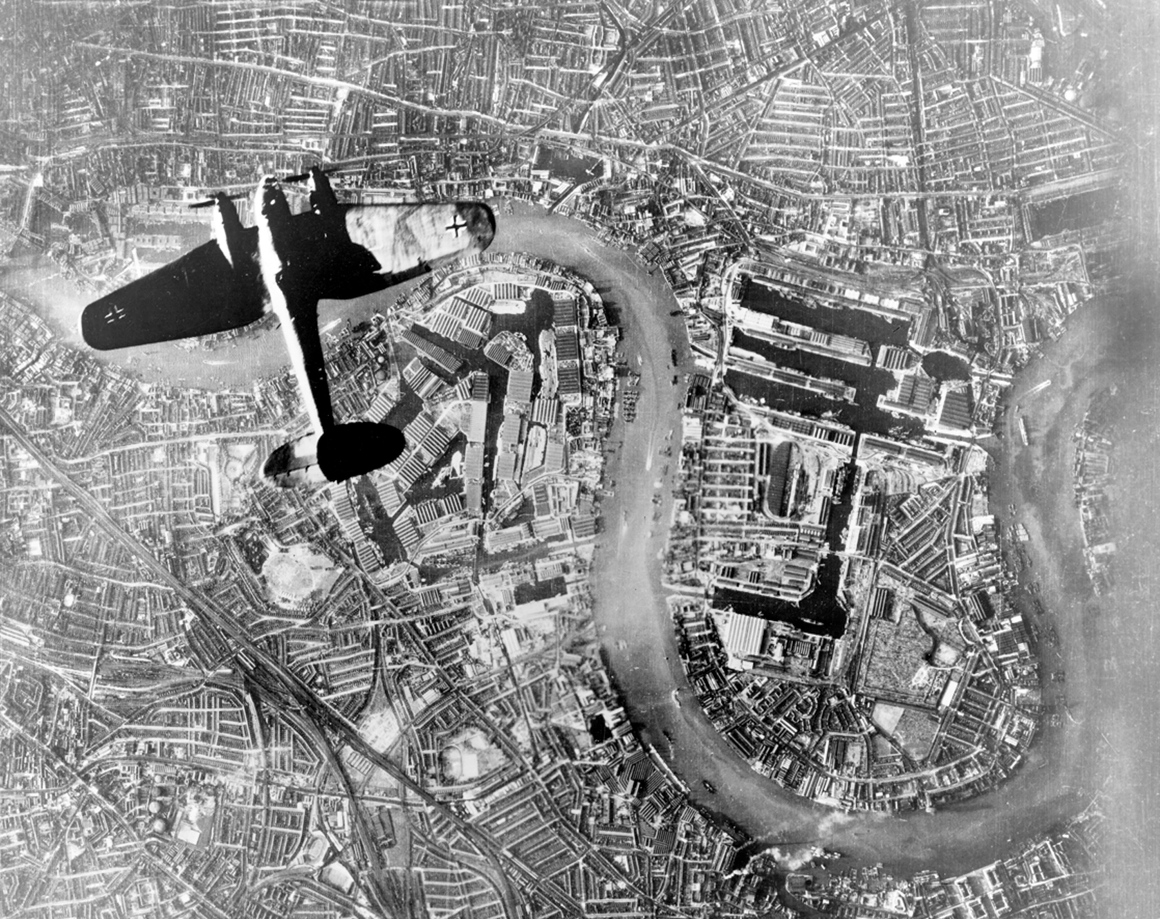 Heinkel over Docklands.