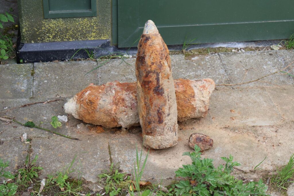 Large calibre shells.